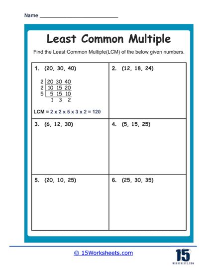 least common multiplication|Least common multiple review (article) .